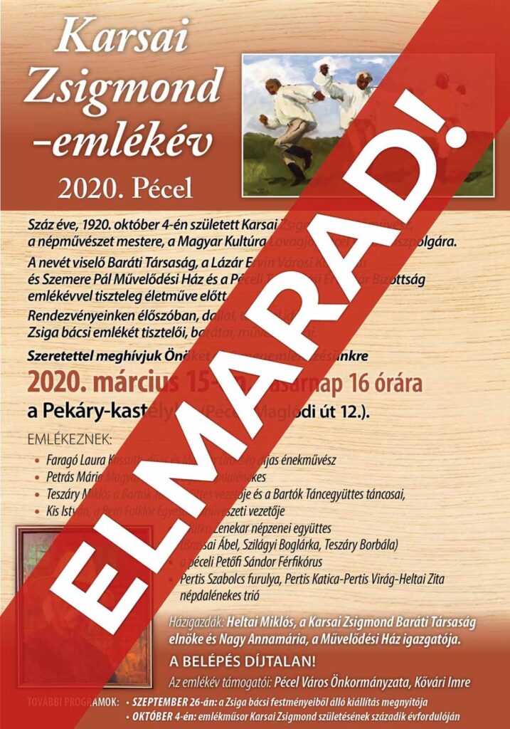 2020 02 Karsai Emlekev Plakat A3 Elmarad