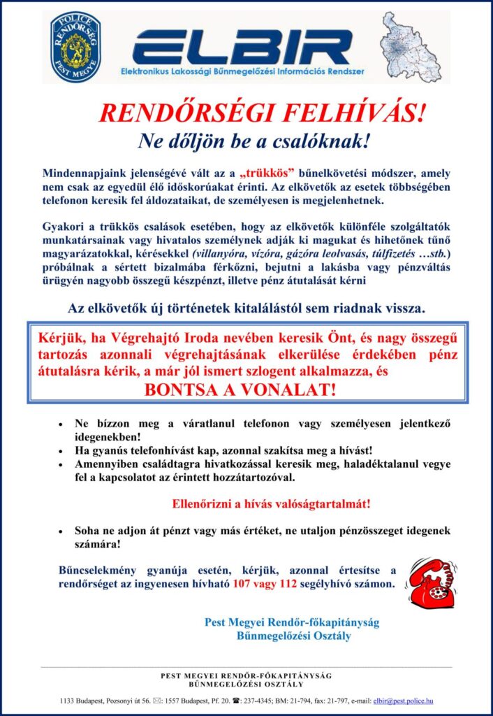 Elbir Trkks Csalsok Rendrsg Felhvs Ii 