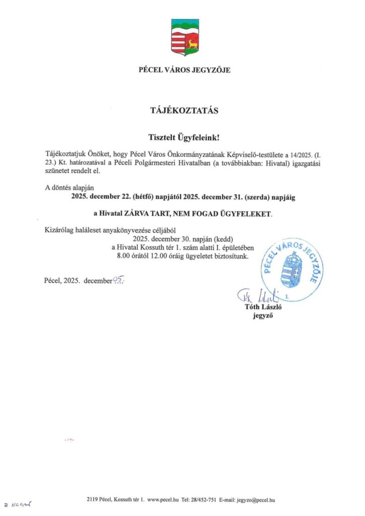 Lakossági tájékoztató 2025.tél 1