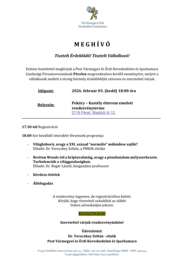 Meghívó Fórumsorozat Pécel 20260203 1